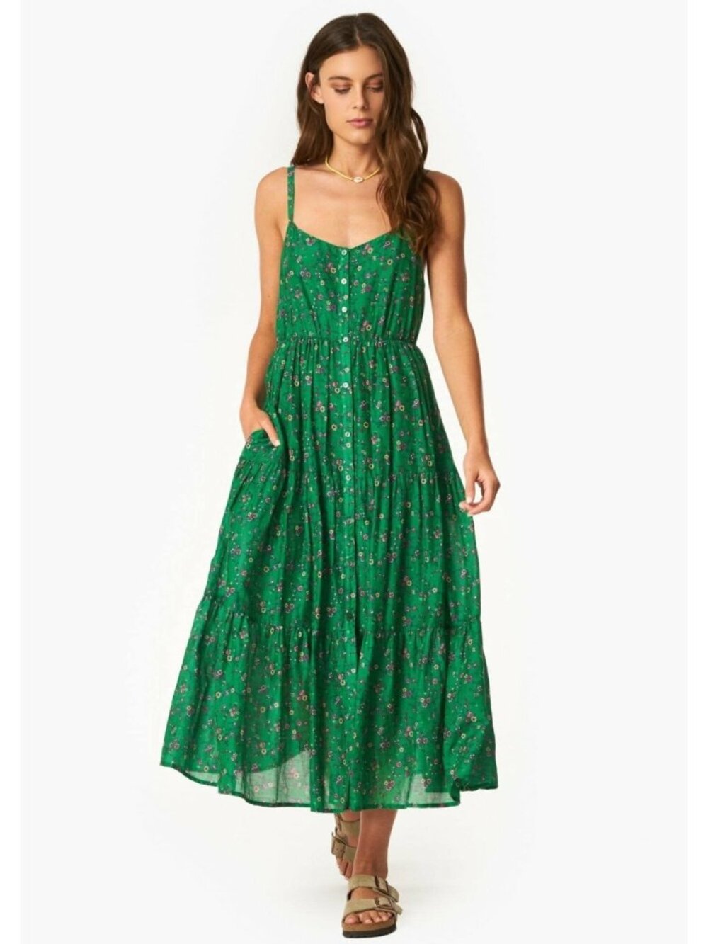 Xirena Size XS  Sophie Dress Green Grass $358.00 Sleeveless Midi